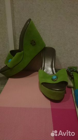 Сабо + ремень замша