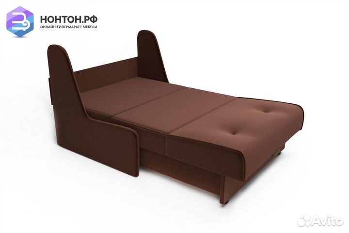 Диван аккордеон №2 микровелюр коричневый