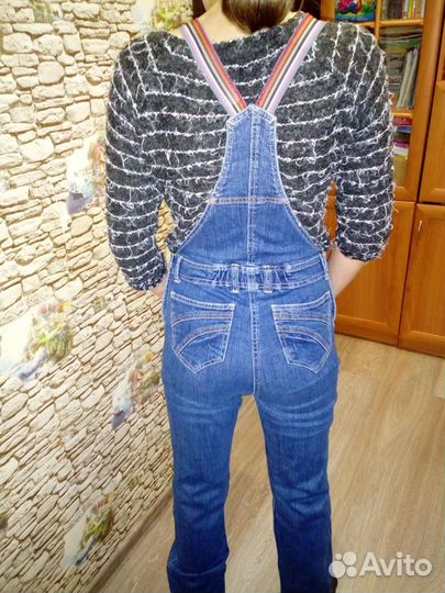 Джинсовый комбинезон для беременных р.44