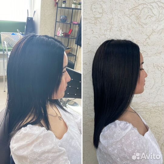 Коррекция наращённых волос