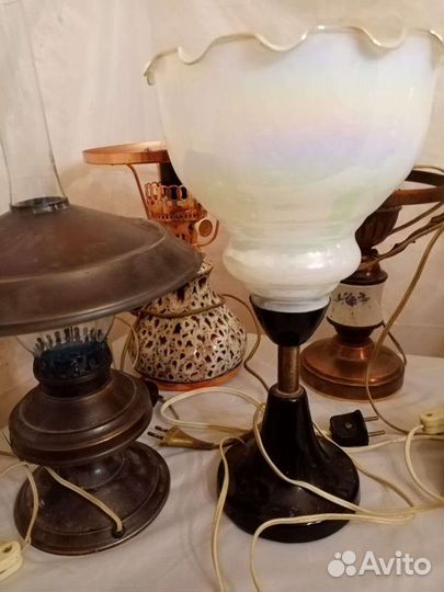 Настольная лампа под керосинку СССР