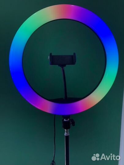 Кольцевая лампа Цветная 30 см