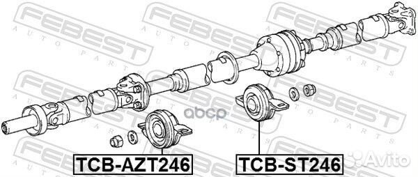 Подшипник подвесной карданного вала TCB-AZT246