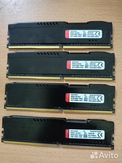 Оперативная память DDR4 4GB x 4 2133Мгц HyperX