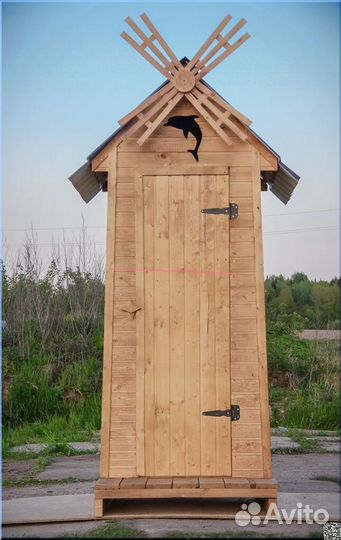 Дачный туалет деревянный SKU002