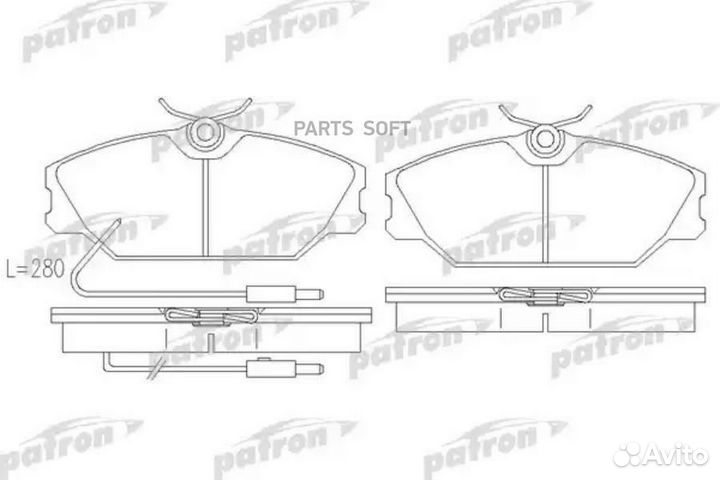 Patron PBP406 Колодки тормозные renault laguna/meg