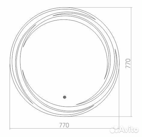 Зеркало azario Милуз D770, LED-подсветка с диммер