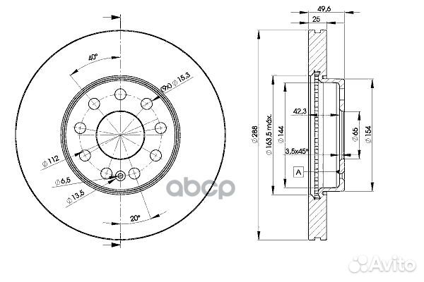 78BD5615-2 к-кт дисков тормозных передних 2шт