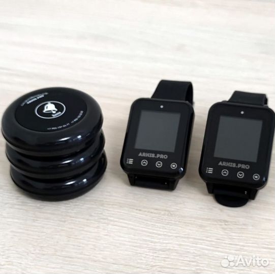 Беспроводные кнопка вызова официанта и часы Элит