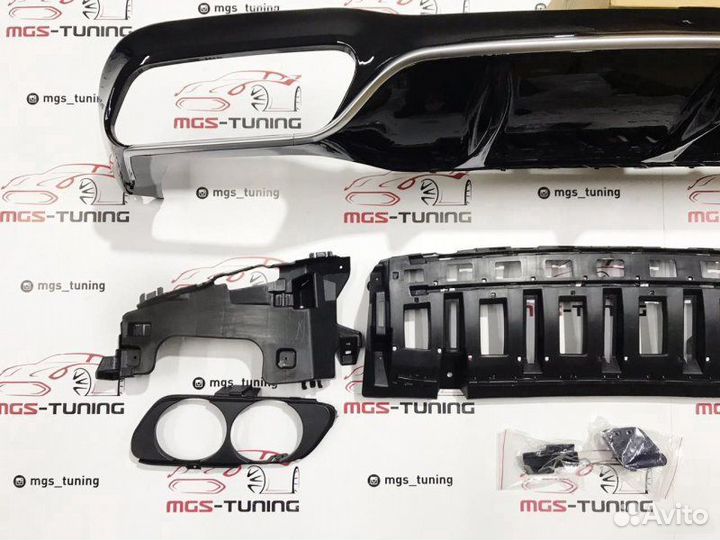 Диффузор хром E-Class 53AMG W213