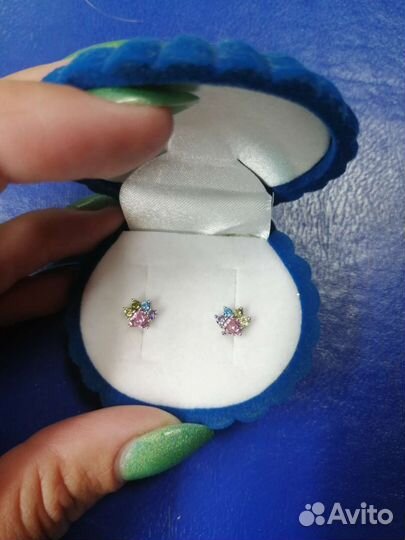 Серьги серебро 925 пробы