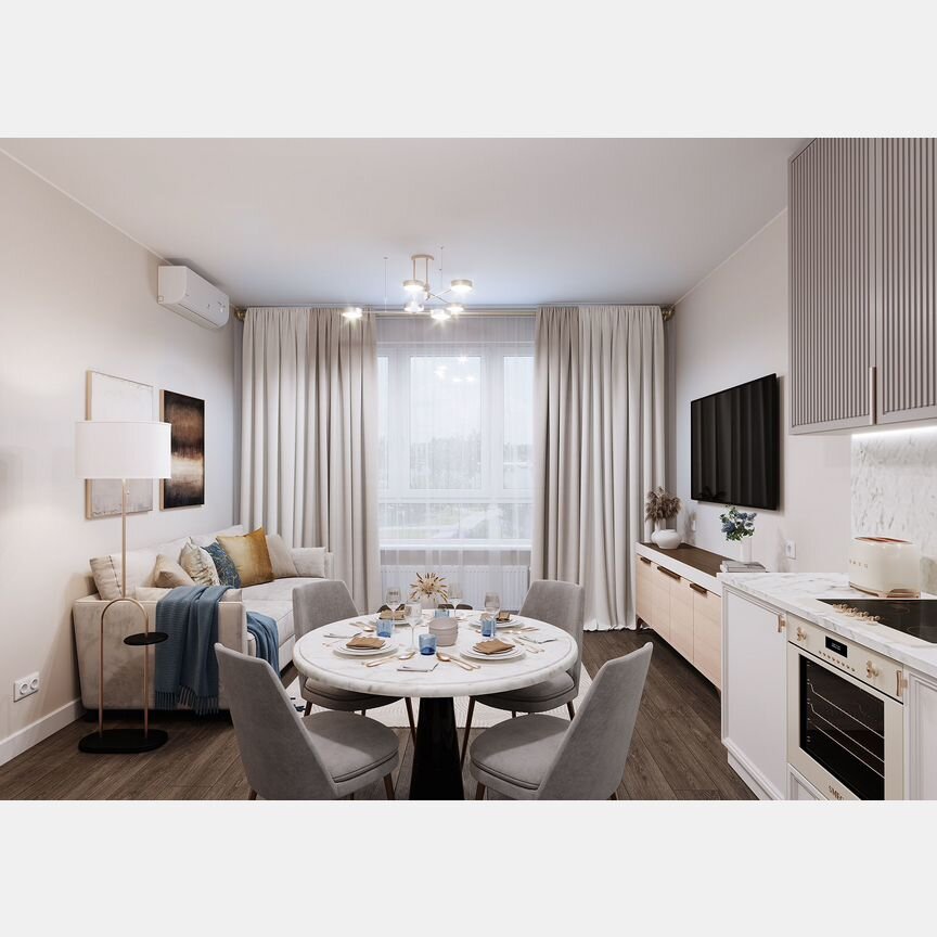 2-к. квартира, 61,8 м², 16/17 эт.