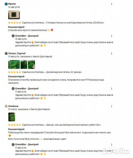 Вечно живой натуральный мох для интерьера