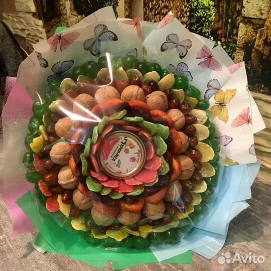 Букет из сухофруктов,подарочные боксы
