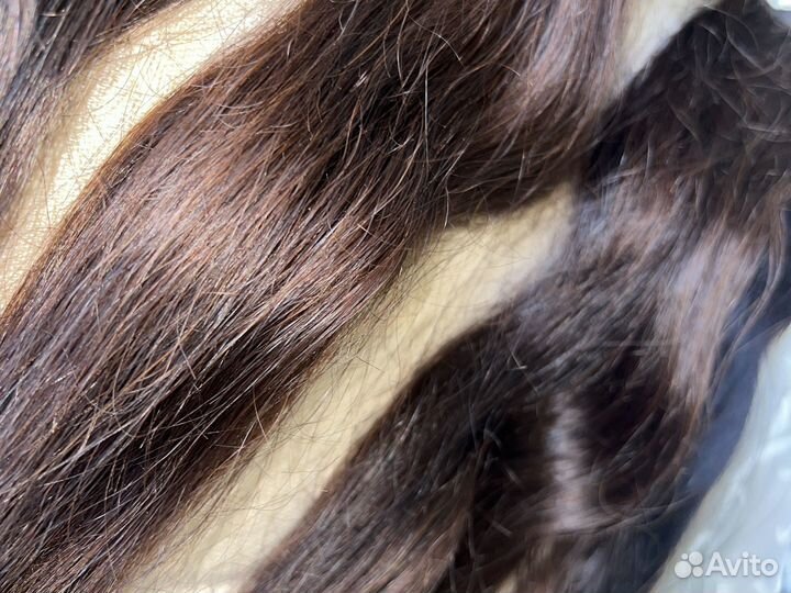 Волосы натуральные на трессе