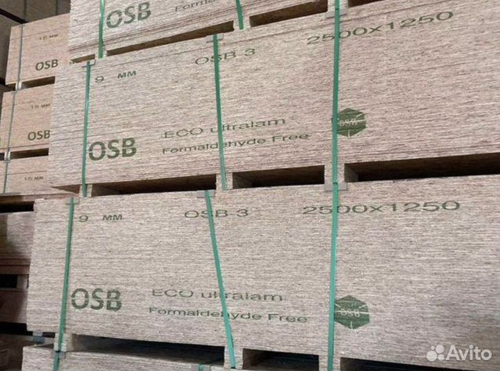 Плита осб 3 osb 9 мм и 12 мм