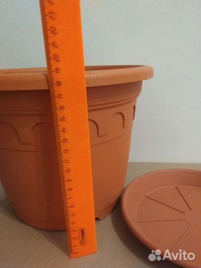 Горшок для Цветов под Керамику Италия Пластик