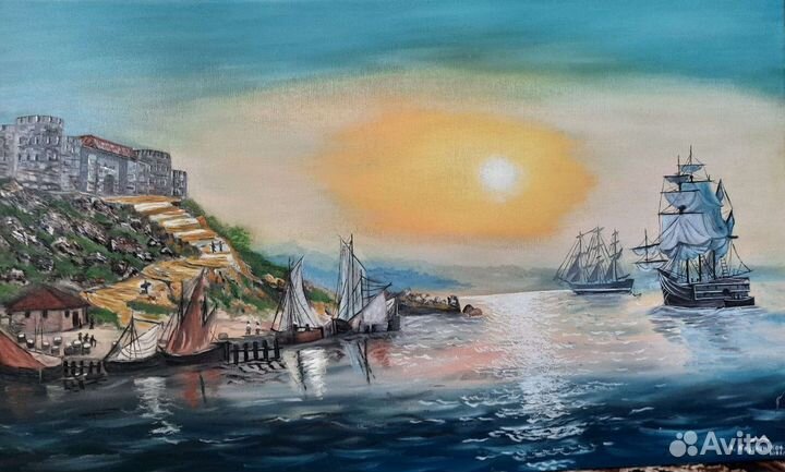 Картина маслом на холсте пейзаж