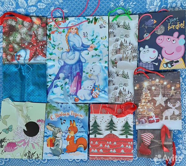 Пакеты для подарков на Новый год