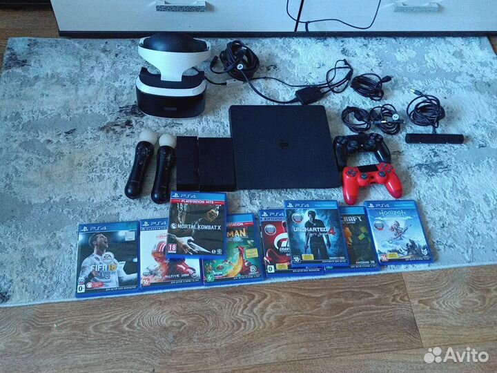 Sony PS4 Slim + PS VR + PS Camera + moves