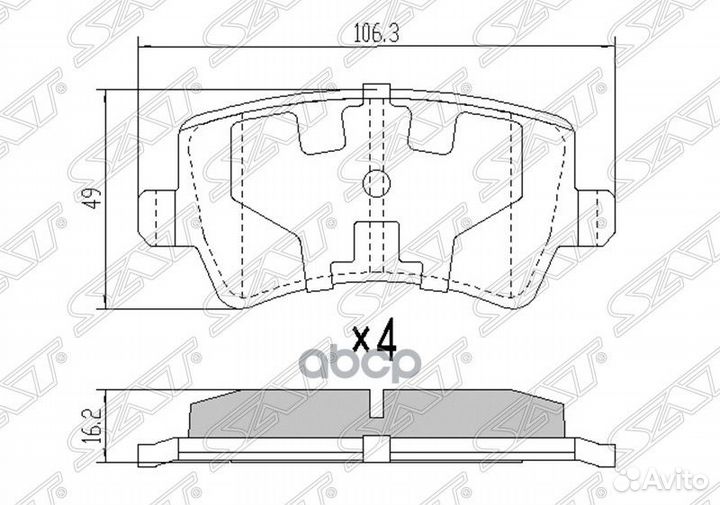 Колодки тормозные зад volvo XC60/70/land rover