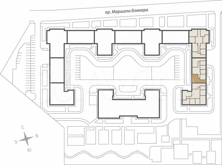 3-к. квартира, 87,3 м², 4/10 эт.