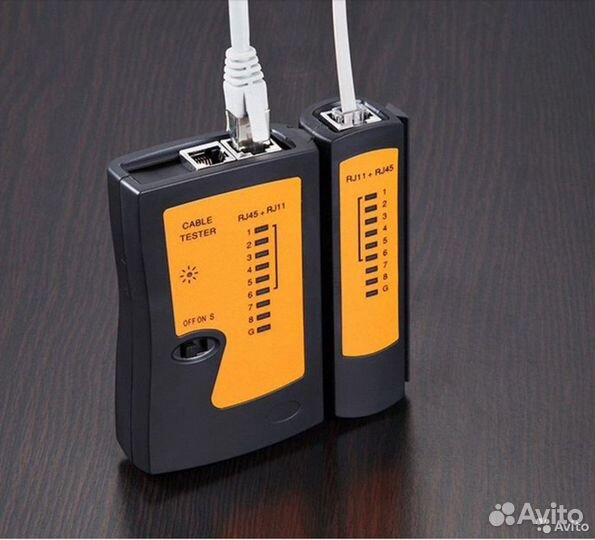 Новый. Тестер сетевого кабеля RJ45 и RJ11