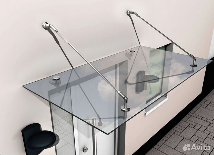 Стеклянный козырек, навес