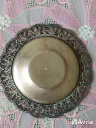 Скань, кофейная пара, СССР (Мстерский ювелир)