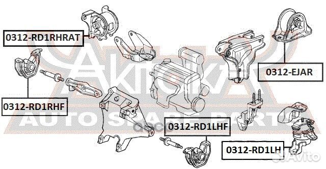 Подушка двигателя левая 0312RD1LH asva