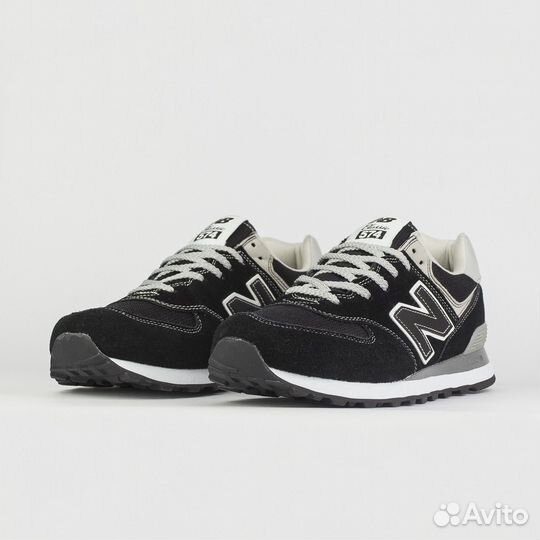 Кроссовки New Balance 574 Black / Grey (арт. 22914)