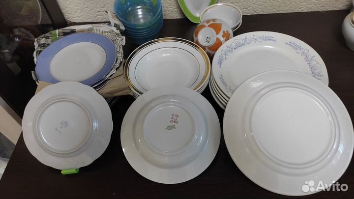 Посуда СССР, Тарелки зик, Коростень, Чайка и др