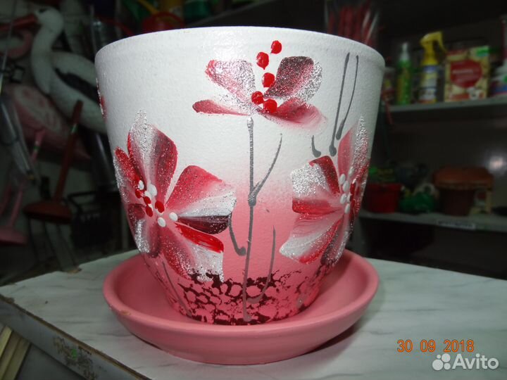 Плошки для цветов керамические (новые)