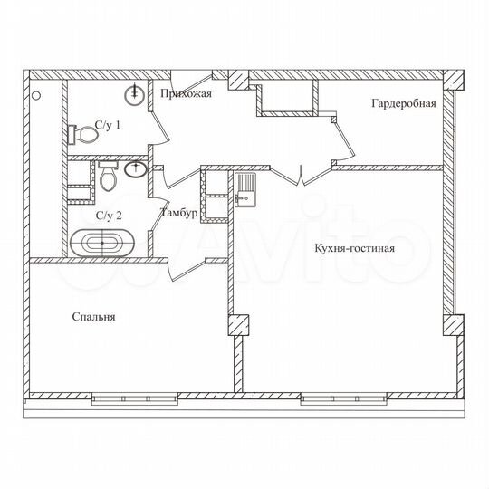 1-к. апартаменты, 67,2 м², 3/14 эт.
