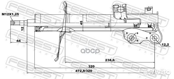 Амортизатор передний правый GAS.twin tube 02666