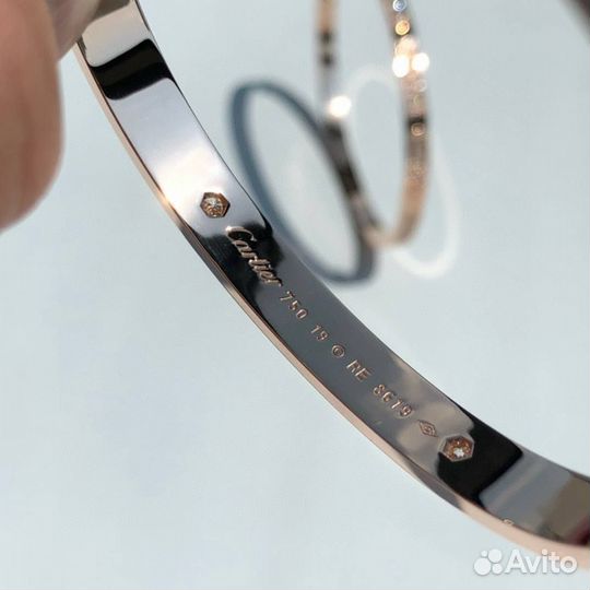 Браслет Cartier love белое золото