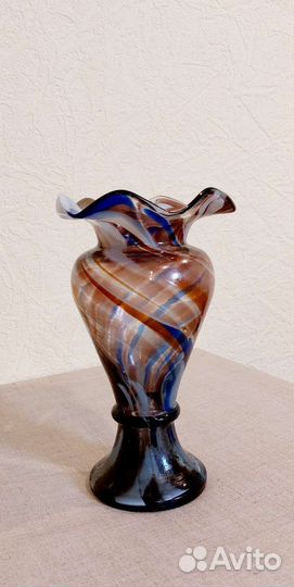 Ваза многоцветное стекло, з-д Красный май, СССР