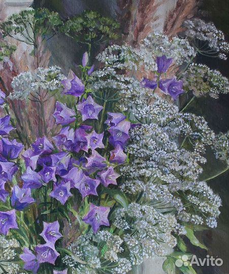 Картина маслом на холсте цветы