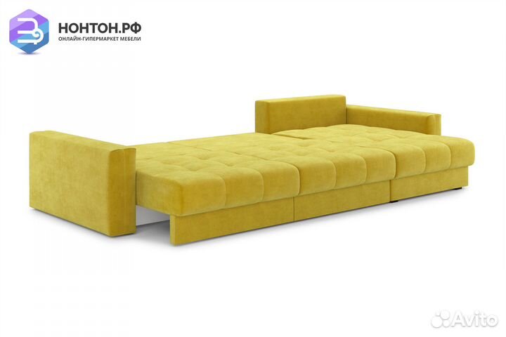 Диван угловой тик-так Монарх М2О1 горчичный