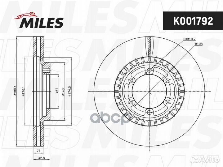 Диск тормозной hyundai terracan 2.5-3.5 01