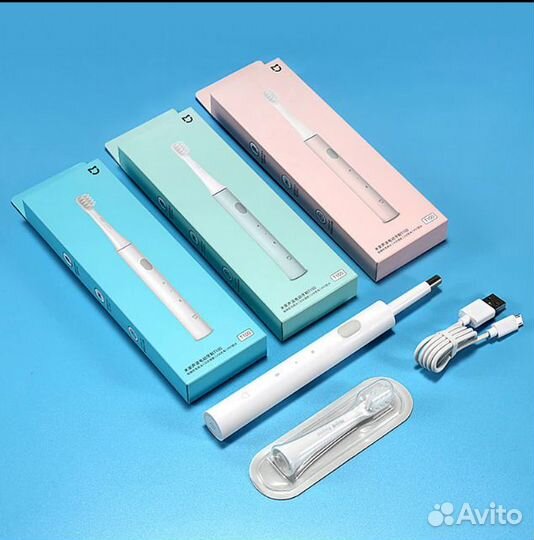 Зубная щетка Xiaomi t100. Голубая, розовая. Новые