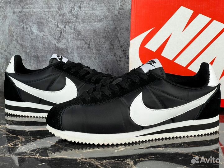 Nike Cortez Basic Nylon Black White