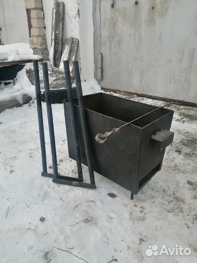 Мангал разборный, высота 95см, двойное дно