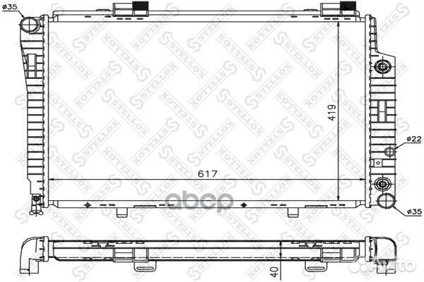 Радиатор сист. охл. mb w202 2.8 2.0d-2.5 Stellox