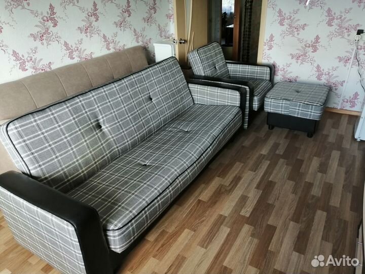 Диван книжка, кресло раскладное, пуфик