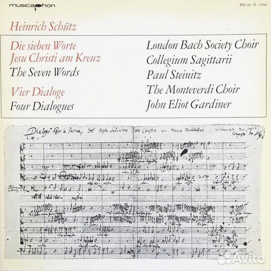 Винтаж - heinrich schutz: DIE sieben worte, jesu c