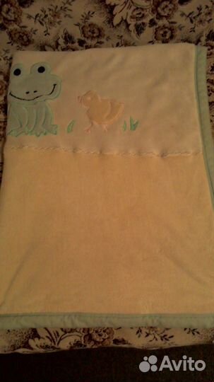 Одеяло велюровое детское и подушка,кпб детский