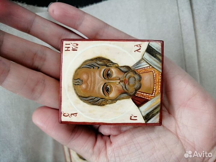 Икона Николая Чудотворца, ангел хранитель