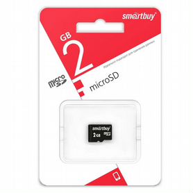 Карта памяти 2GB microSD SmartBuy без адаптера