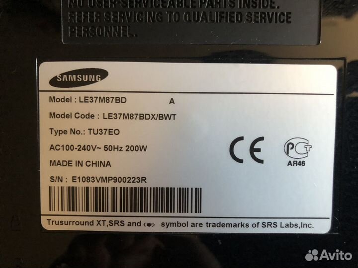 Телевизор samsung LE37M87BD